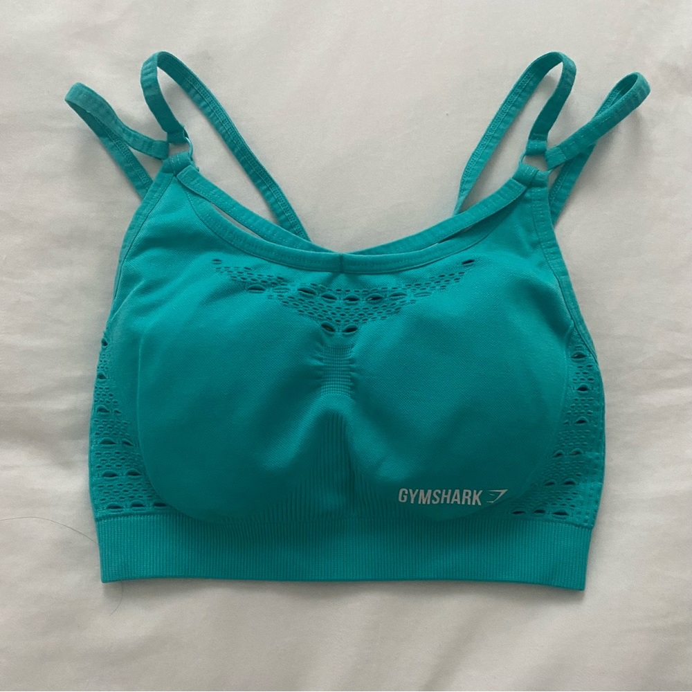 Gymshark energy+ seamless sports bra in vibrant blue (XS)